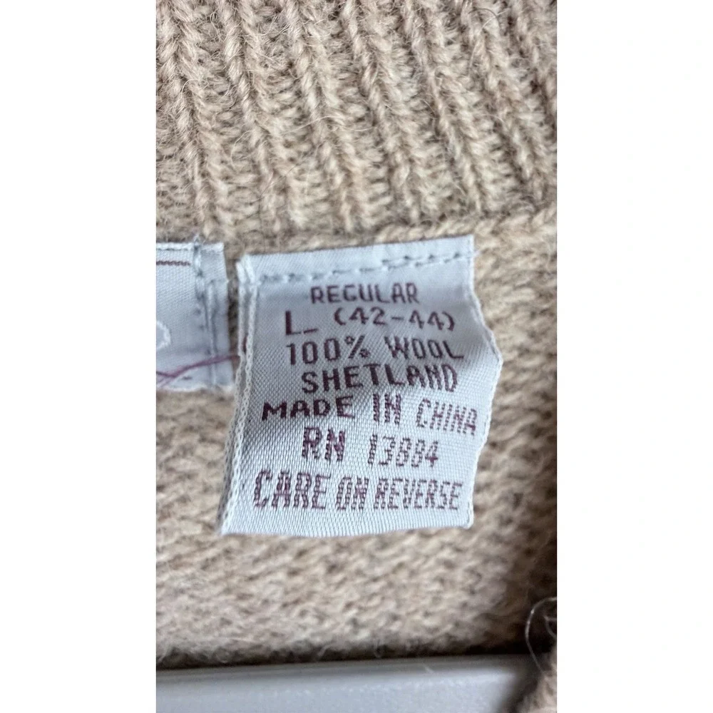 Vtg Highland Shetland Wool Sweater Vest Mens L Brown Grandpacore Heritage Preppy
